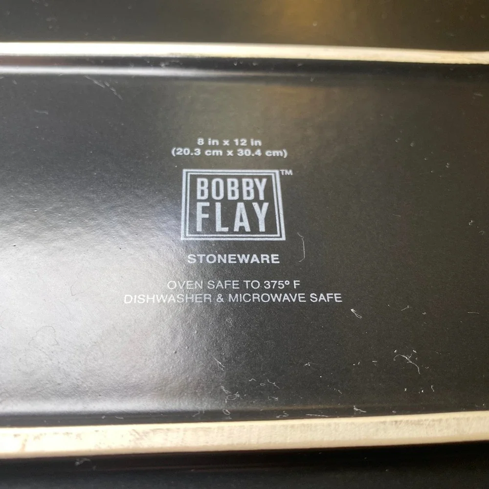 Bobby Flay Stoneware 8x12 Rectangular Baking Dish Red Casserole Baker